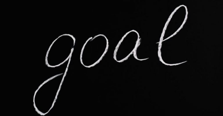 Purpose - Goal Lettering Text on Black Background